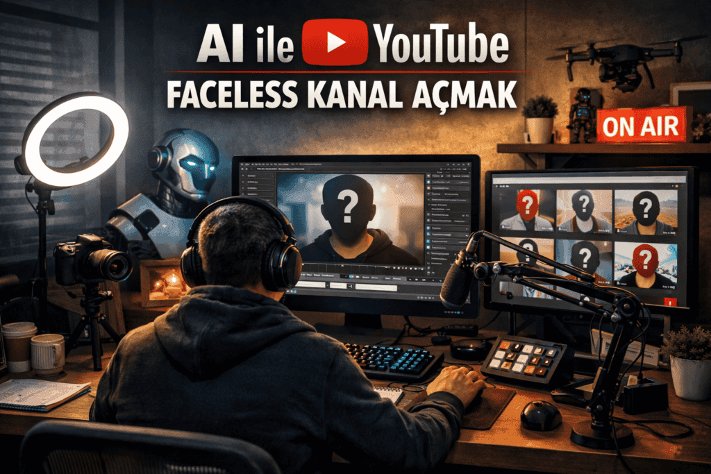 AI ile YouTube Faceless Kanal Açmak ve Para Kazanma Rehberi