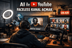AI ile YouTube Faceless Kanal Açmak ve Para Kazanma Rehberi