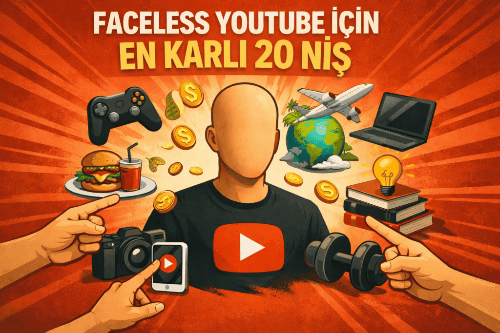 Faceless YouTube İçin En Karlı 20 Niş